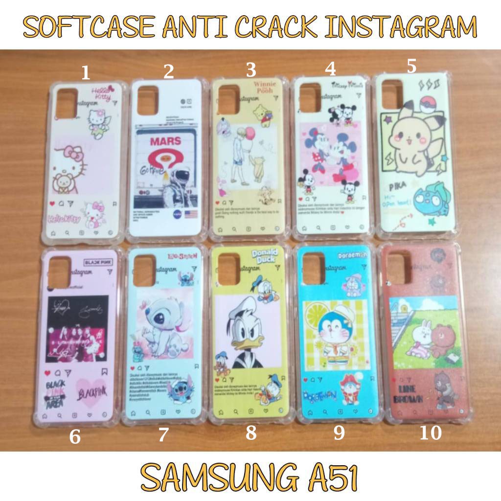 Samsung A51 Case Tipe Softshell Anti Crack Karakter Cartoon Kpop Kartun Casing Untuk Cewek Cowok