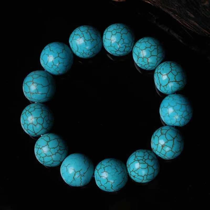 Lake North Natural Turquoise Beads Bracelet Men And Women Models Retro Palace Bracelet