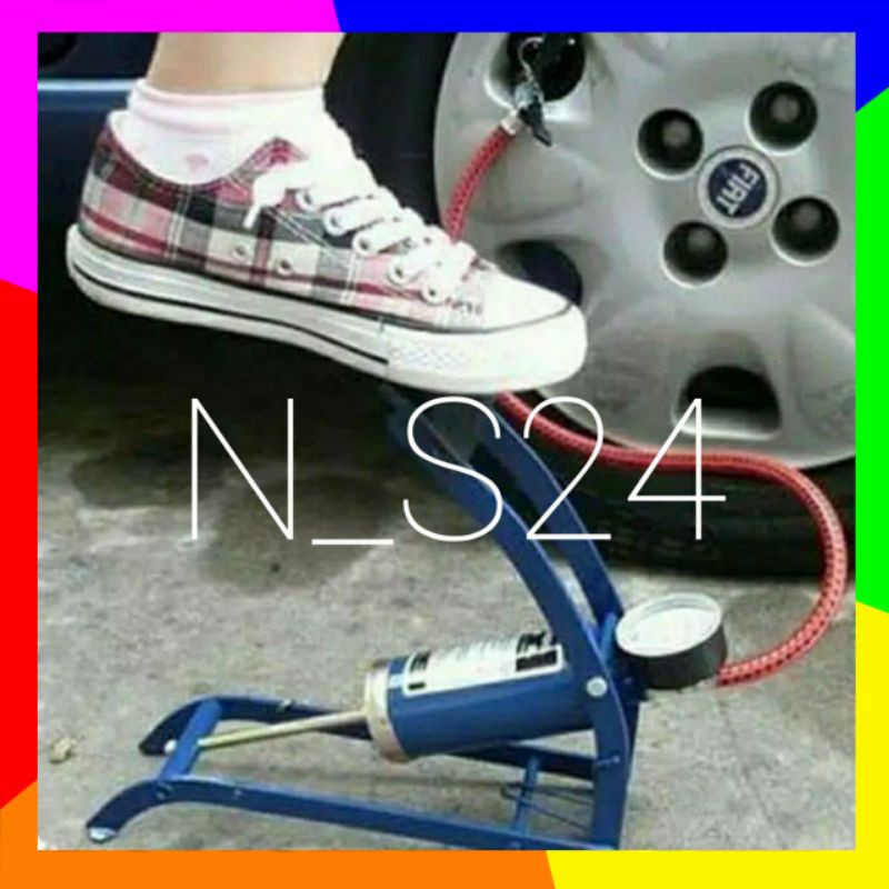 Pompa Angin Injak Tekanan Tinggi Portable