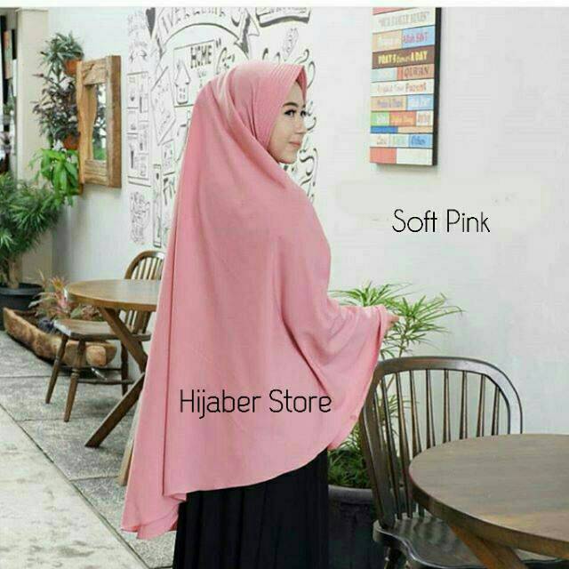 ID. 1C PROMO Jilbab /Hijab KHIMAR JUMBO - Kerudung Instan Pet Antem Bahan Wolfis Premium