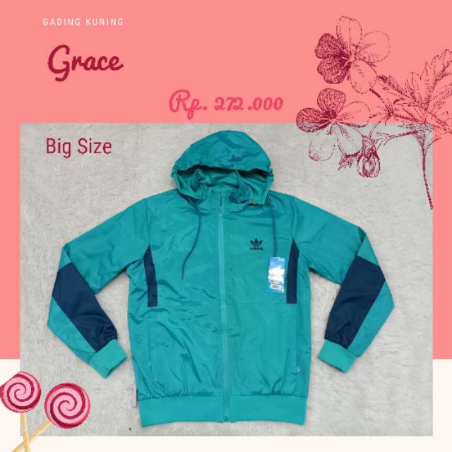 Jaket Wanita Adidas Big Size/Jumbo (Real Pict)