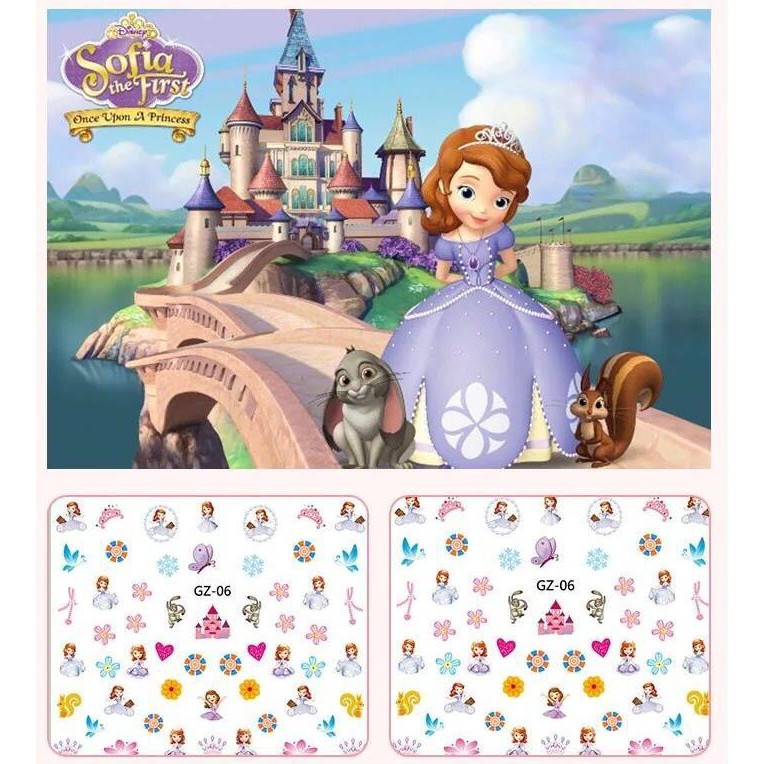 1pc Mainan Stiker Kuku Motif Frozen Sofia Untuk Hadiah Ulang Tahun Anak Perempuan