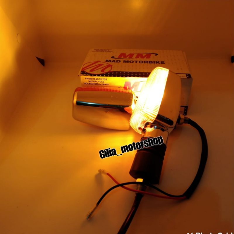 Lampu Sen Megapro Old/Sein Megapro Perimus Old RX King Original Copotan Nyala Kuning 1 Set