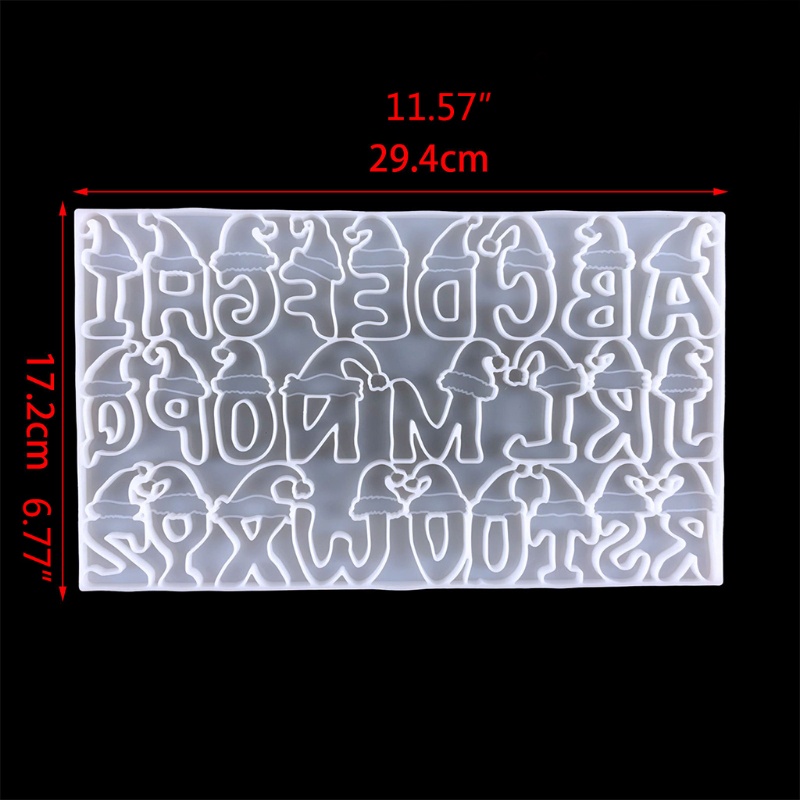 Siy 24pcsset Cetakan Resin Epoksi Bentuk Huruf Bahan Silikon Untuk Gantungan Kuncikalunganting