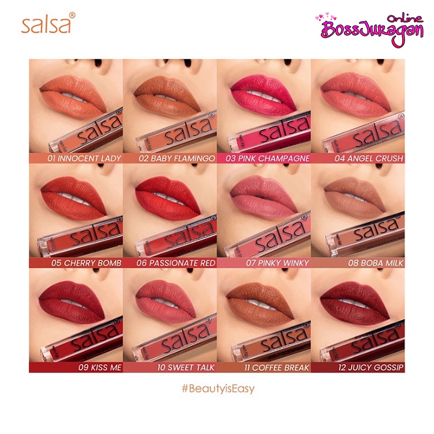 (BOSS) SALSA Dynamatte Lip Cream - Matte Lip cream | Longlasting Transfer-proof Matte Cream