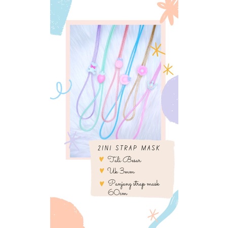 TERMURAH 2IN1 STRAP MASK + KONEKTOR MASKER DENGAN STOPPER KNOP LUCU