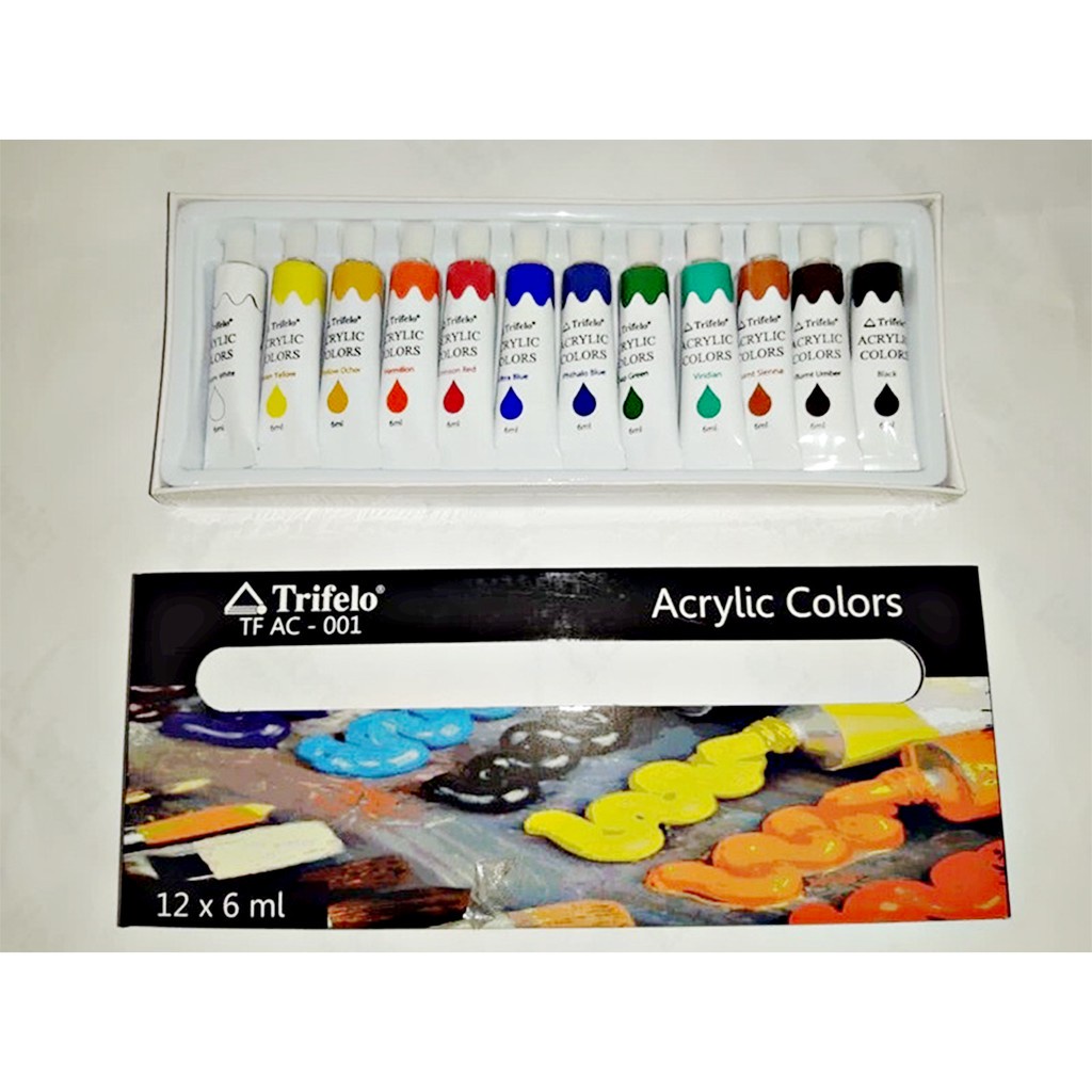 

TRIFELO ACRYLIC COLORS CAT AKRILIK 12 WARNA