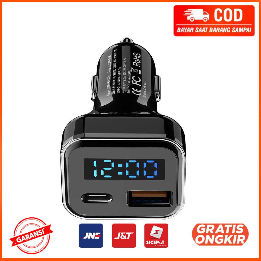 Car Charger Smartphone USB Type C 2 Port 5A QC3.0 KN318