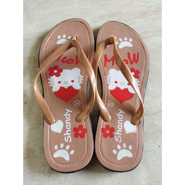 sandal wanita jepit jelly karet terlaris ukuran 37-40