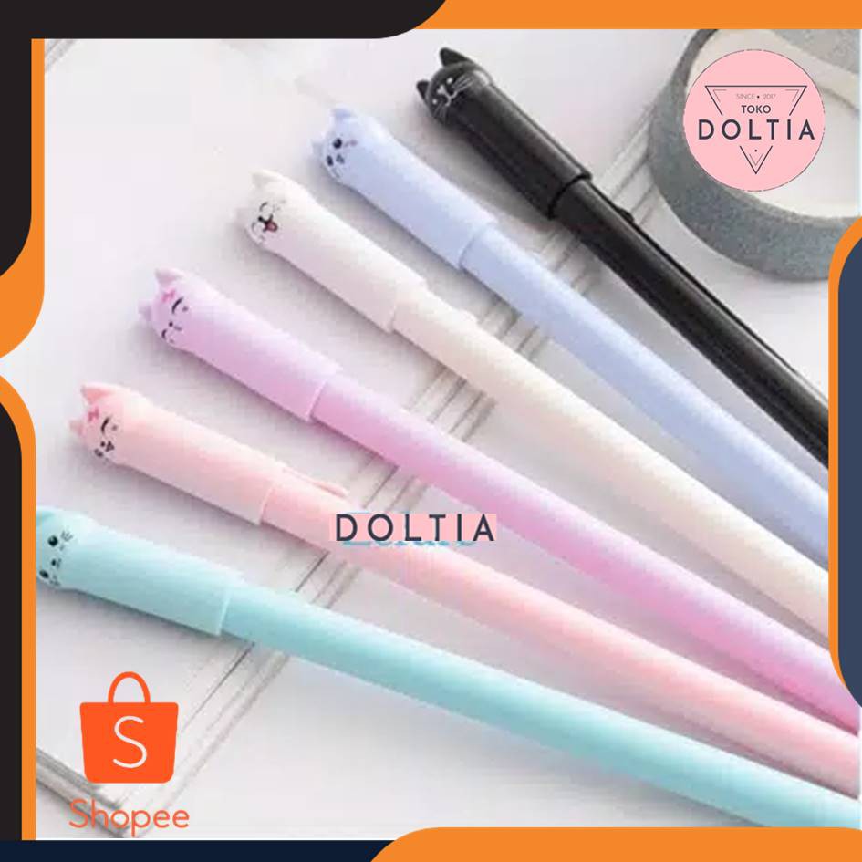 

pulpen gel kucing/pulpen karakter kucing/pulpen imut /pulpen unik dan lucu/pulpen murah