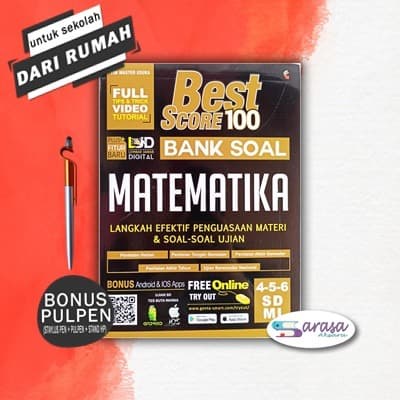 

❤BISA COD❤ BUKU PELAJARAN BEST SCORE 100 BANK SOAL MATEMATIKA SD MI KELAS 4, 5, 6