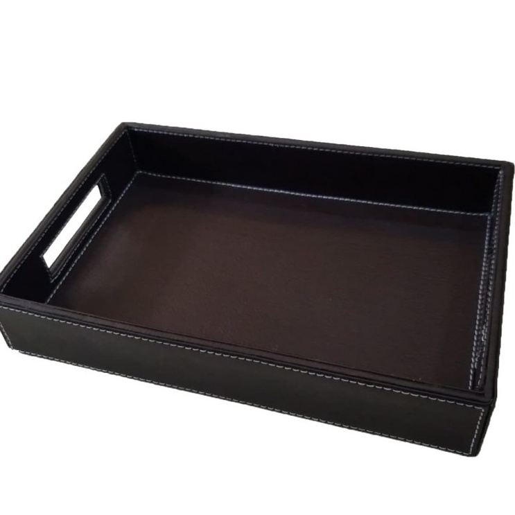 40x30x5 cm Nampan Kulit / Tray Leather / PROMO Baki Tempat Air Mineral / Tatakan Gelas