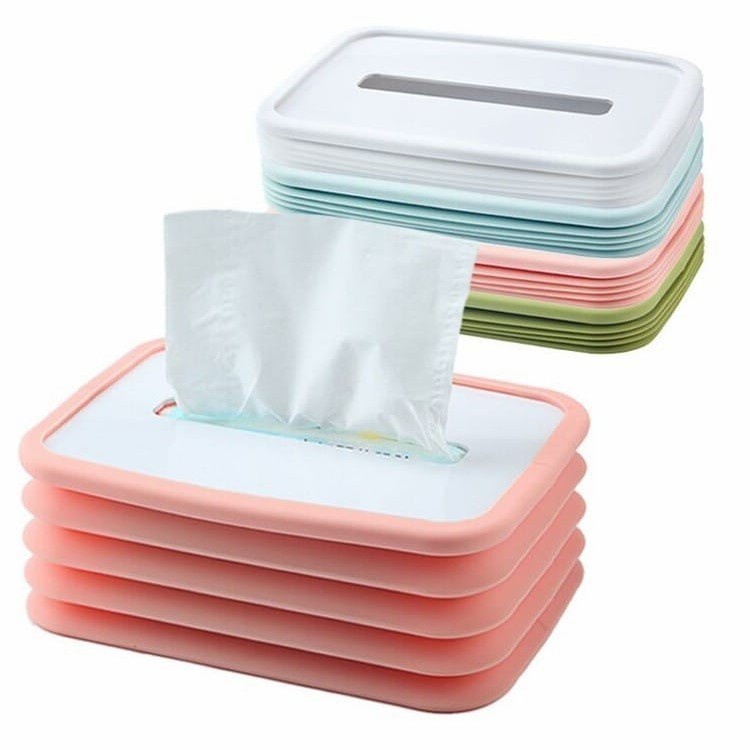 silicone tissue box foldable