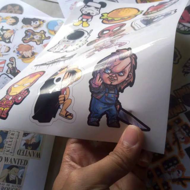 

Cetak Stiker A4 bahan Photo Paper bisa satuan gambar bebas (stiker indoor)