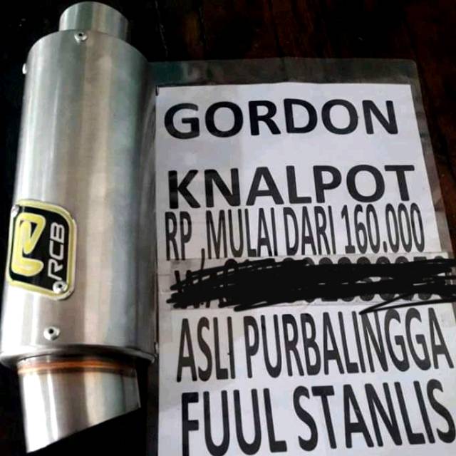 Selenser knalpot Rcb bahan Stainles 100% menyerupai ori nya