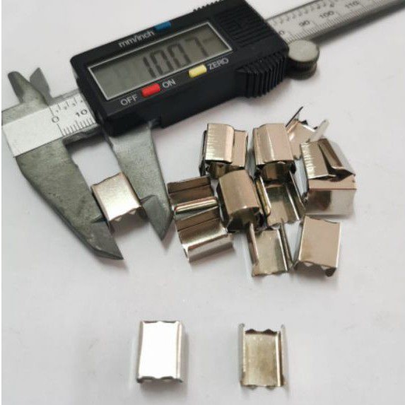 

klep kotak id card klem / klep kotak id card 1cm nikel / 144pcs