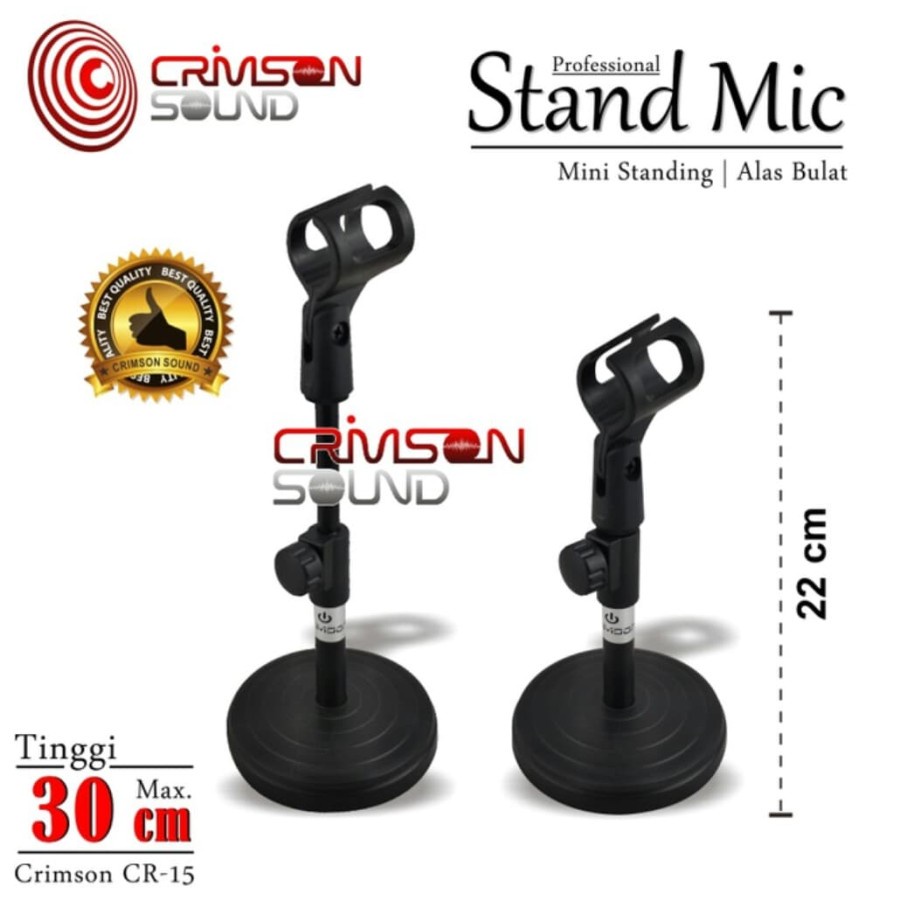 STAND MIC MINI ALAS BULAT 30 CM CRIMSON CR-15