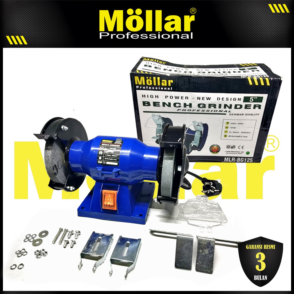 MOLLAR BG125 Mesin Gerinda Duduk 5" 125 Watt Original