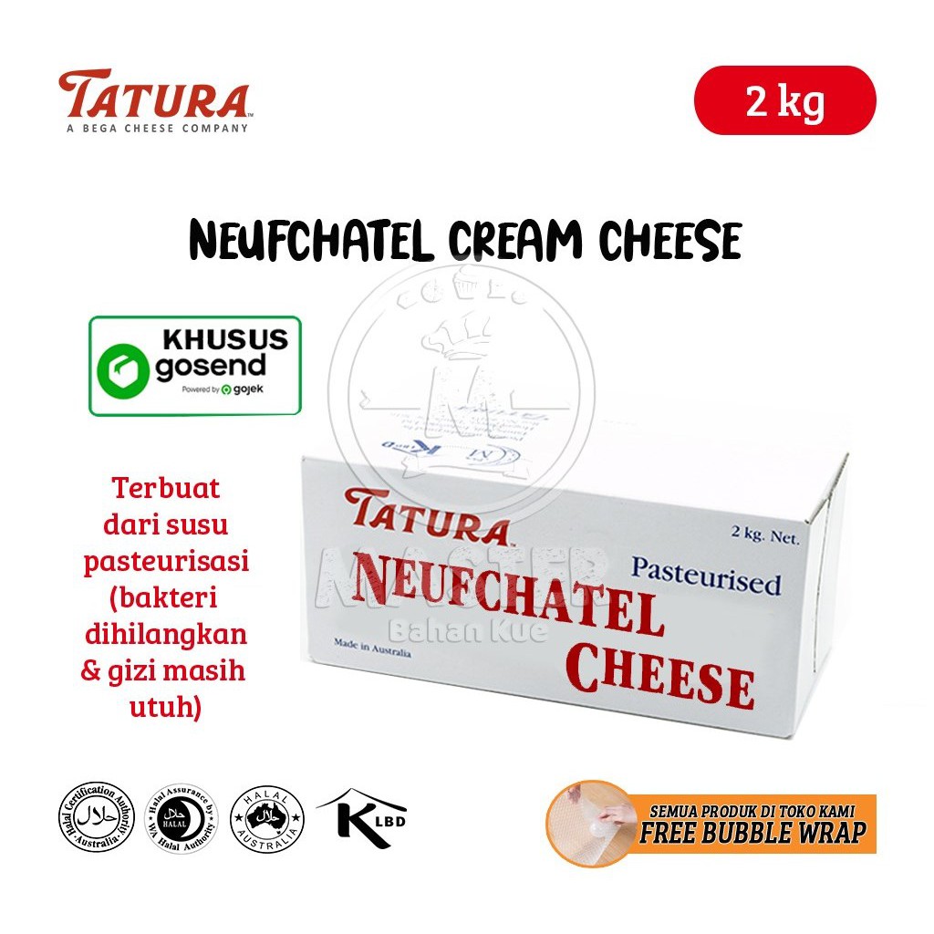 

Tatura Neufchatel Cream Cheese Pasteurisasi [2 kg] KHUSUS GOSEND