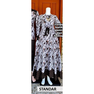 Batik Aira - Batik Couple Gamis Kemeja Rantai Ijo-Gamis 2 standar