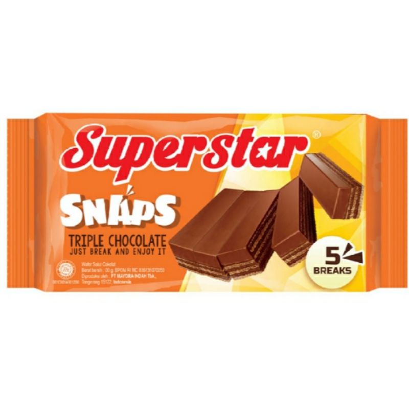 

SUPERSTAR SNAPS WAFER SALUT TRIPLE CHOCOLATE 28gr