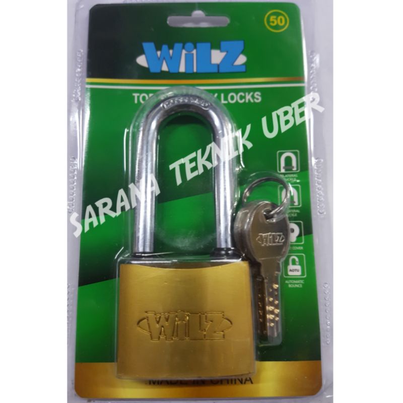 Gembok kuning wilz 50 panjang / gembok wilz 50 panjang