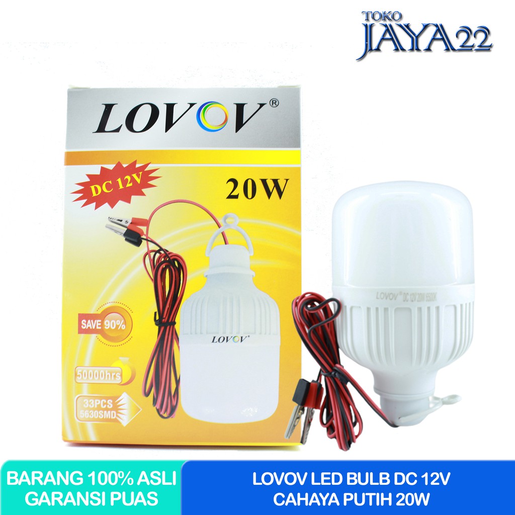 Lampu LED DC Aki Accu 12V 20W 20 Watt
