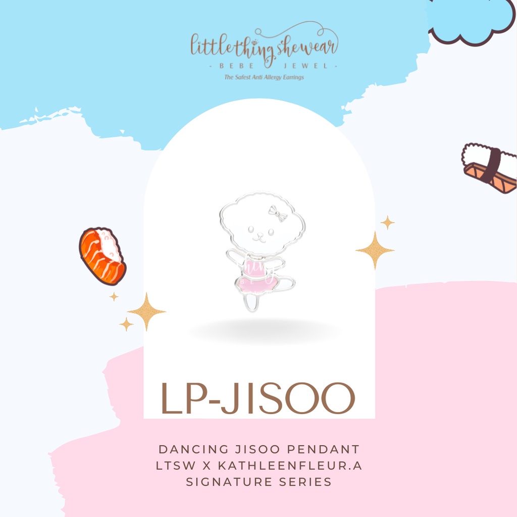 Liontin Littlethingshewear LP-JISOO 0,85gr - Dancing Jisoo Pendant White Gold