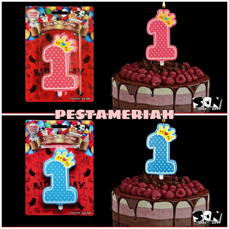 LILIN ANGKA 1 JUMBO / LILIN ANGKA 1 MY FIRST BIRTHDAY / LILIN ANGKA 1 BESAR/ LILIN MY 1ST BIRTHDAY