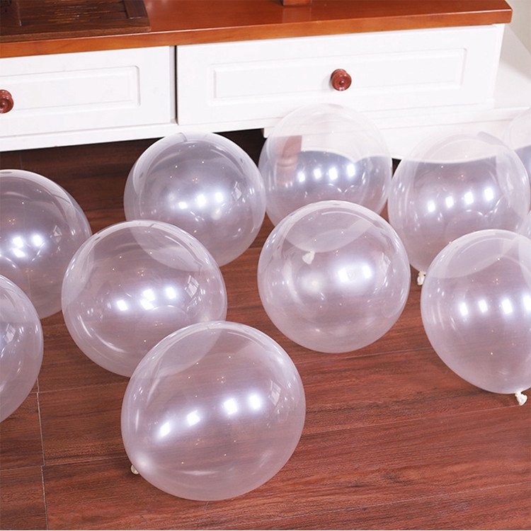 20pcs / Pak Balon Latex Transparan 10 / 12 / 18 &quot;Untuk Dekorasi Pesta Ulang Tahun / Pernikahan