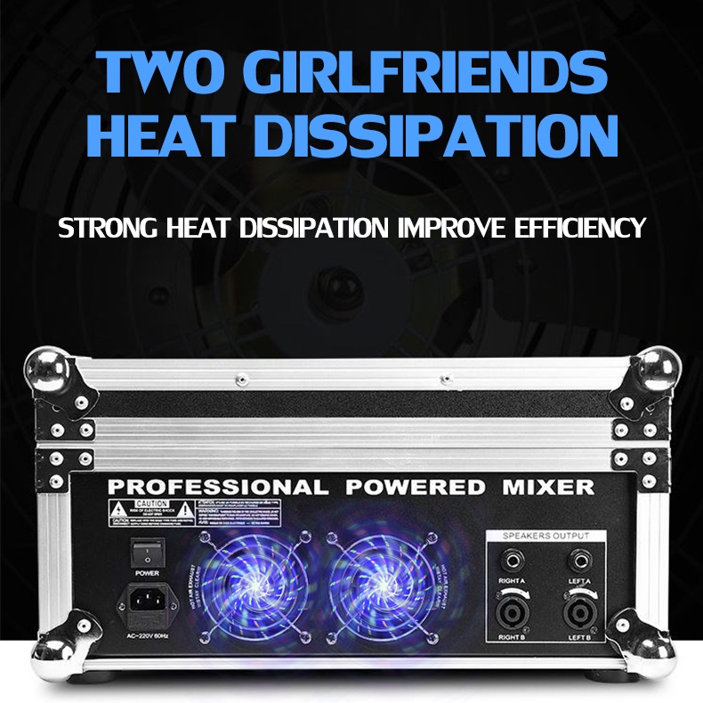 Mixer Audio Profesional GJS-8/GJS-8S Termasuk mikrofon nirkabel UHF Penguat Saluran 2 1800 Watt EQ 2-lapisan, EQ 7-band yang dapat disesuaikan Efek reverb 16DSP bawaan Mendukung fungsi perekaman Bluetooth/USB/PC/MP3 Peralatan Audio