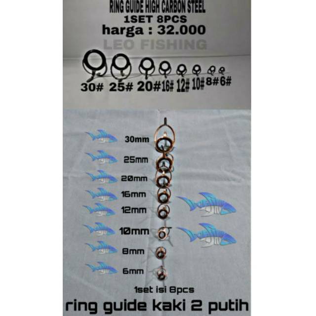 RING GUIDE HIGH CARBON STEEL 1SET 8PCS