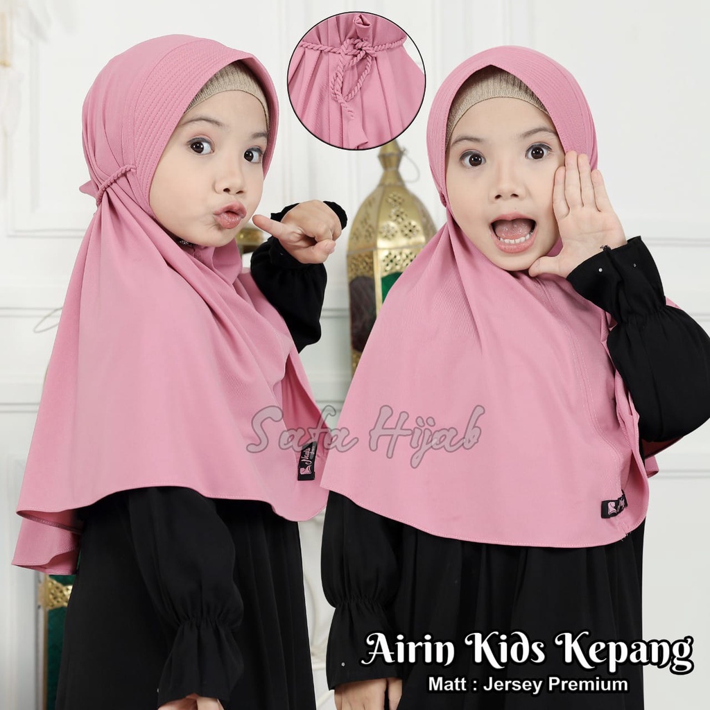 Kerudung Anak Jilbab Instan Anak Airin Kids Kepang Hijab Instan Tali Jersey Airis Safa Hijab