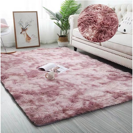 Karpet Bulu Sweden Scandinavian Permadani Modern Alas Lantai Kamar Tidur / Ruang Tamu Anti Slip Murah Ukuran 120x180CM