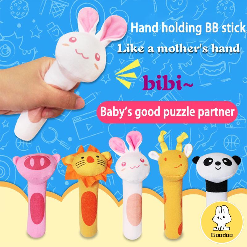 Mainan Bayi /Animal Rattle- Plushie Doll/ Mainan Bayi rattle stick / Mainan Tangan Bayi -Doo