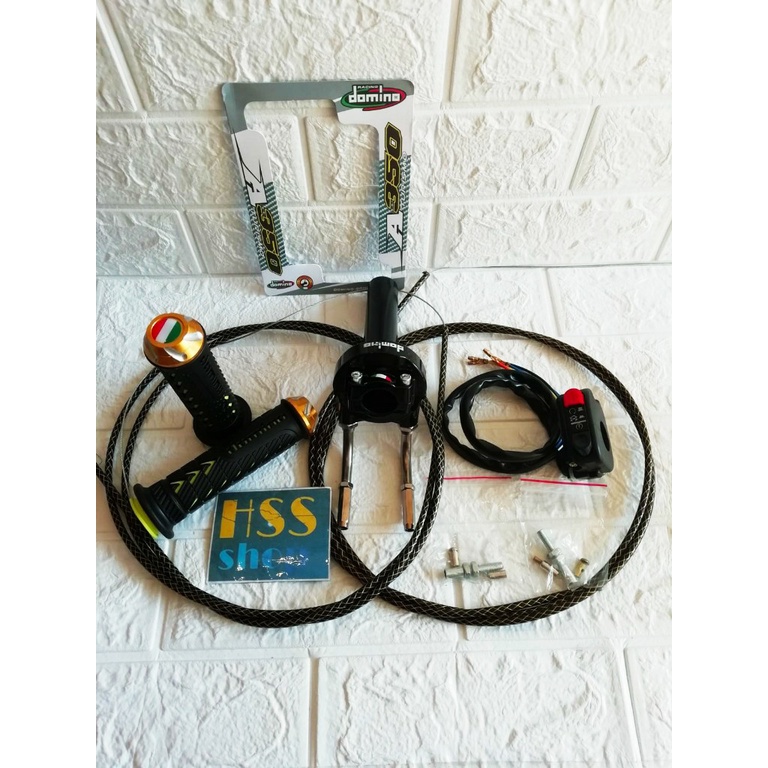 Gas Spontan 2 Kabel + Handgrip + Saklar Kanan + Kabel Gas = Sonic 150 R, Gsx 150 R, Nmax 155, Pcx 15