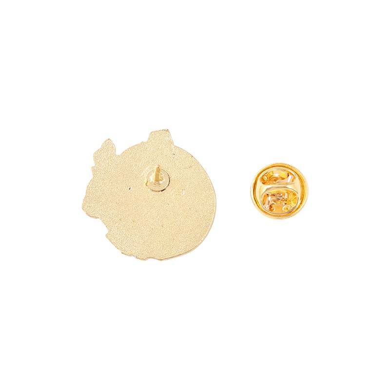 Bros Pin Enamel Desain Tengkorak Hias Kristal Untuk Aksesoris Topi Halloween