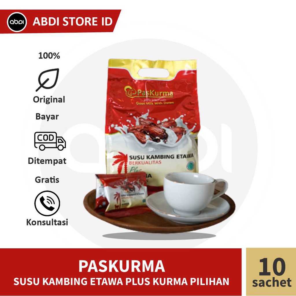 

PASKURMA Susu Kambing Etawa Plus Kurma Pilihan Kemasa 10 Sachet