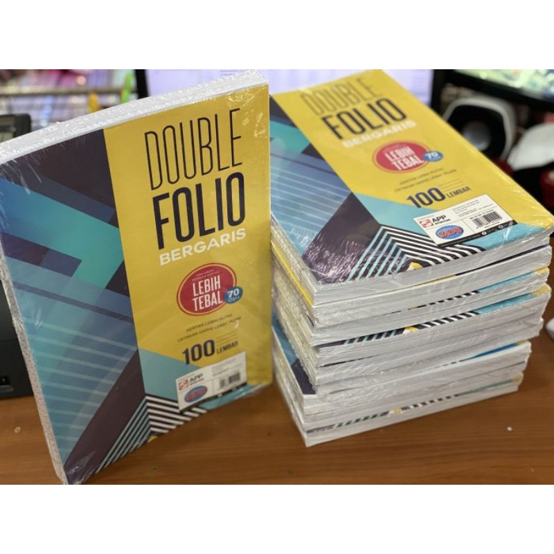 

Kertas / Double Folio F4 Bergaris Sidu (100 Lembar)