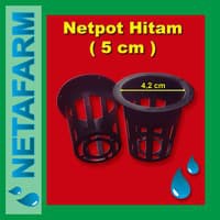 NETPOT Hidroponik 5 cm - Warna HITAM ( Set : 150 pcs )