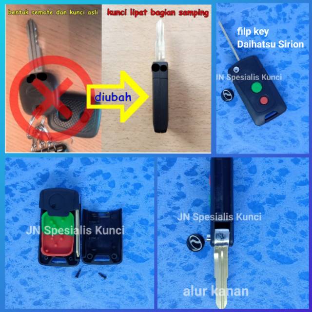 Casing kunci filp key Daihatsu Sirion