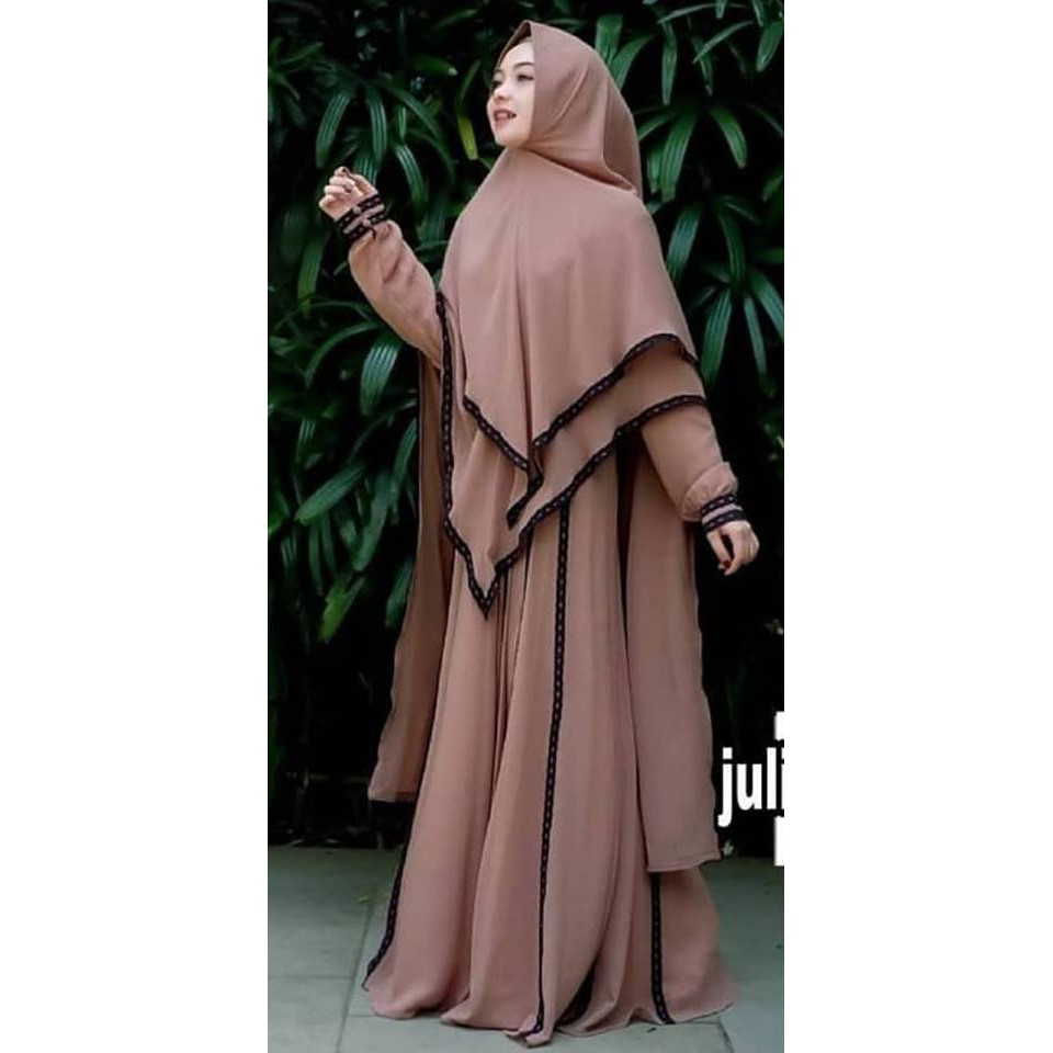 SVC - Realpict Zalia Syari Ceruty Busui + Khimar 2layer