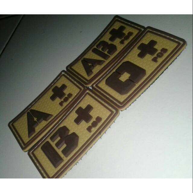 Patch rubber patch golongan darah TAN airsoft