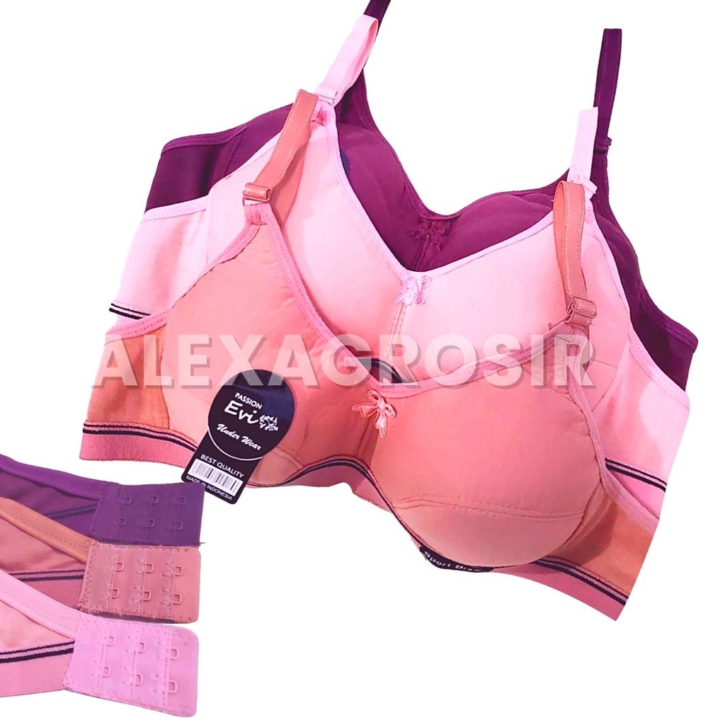 3 PCS BH SPORT REMAJA - BH ABEGE SPORT - BRA SPORT POLOS EVI TANPA KAWAT TANPA BUSA