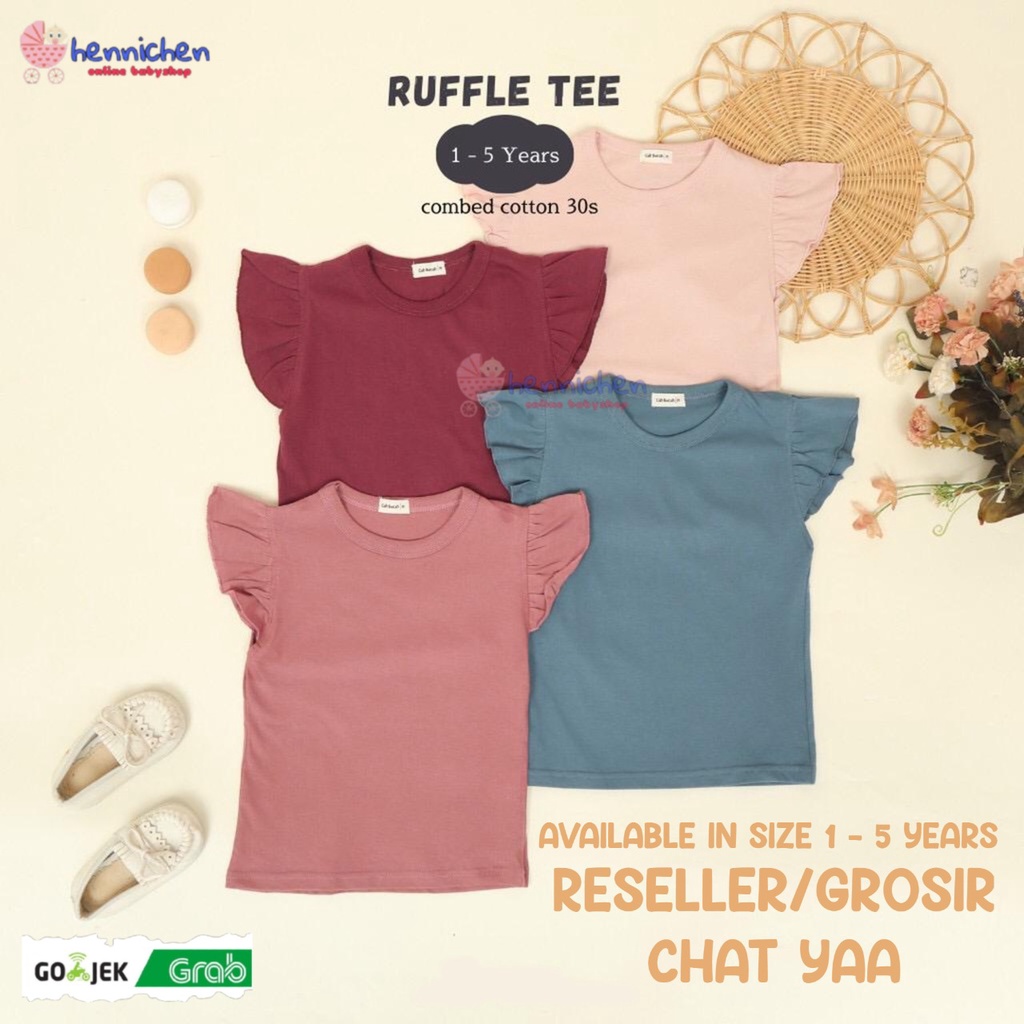 RUFFLE TEE KAOS ANAK PEREMPUAN FASHION ANAK PEREMPUAN CBC