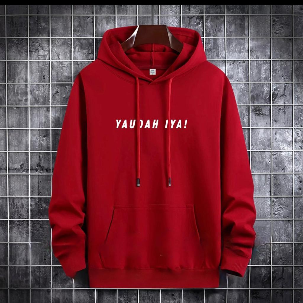 SWEATER HOODIE TULISAN YAUDAH IYA / HOODIE MURAH TERLARIS / HOODIE PRIA DAN WANITA / UNISEX / HOODIE PRINTING