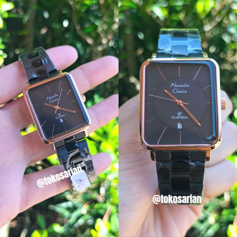 Alexandre Christie Original AC 8662 MD/LD Tali Rantai Analog Untuk Pria dan Wanita Terbaru