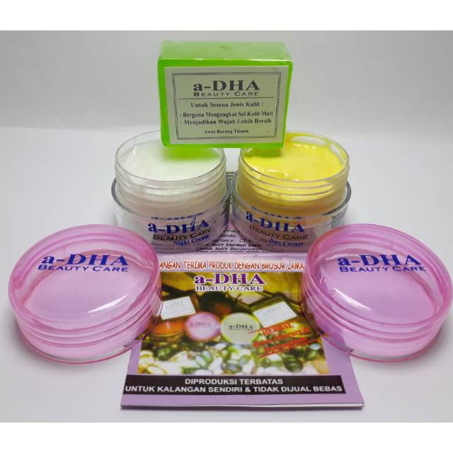 ADHA BEAUTY CARE / PAKET CREAM ADHA PINK / CREAM A-DHA ORIGINAL MDS (40 TH KEBAWAH)