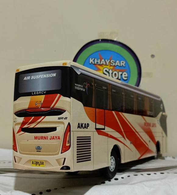 Miniatur bus bis sr2 murni jaya