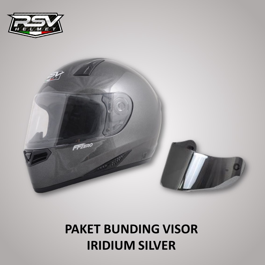 Helm Fullface RSV FFZERO Gunmetal Glossy Licence SNI DOT